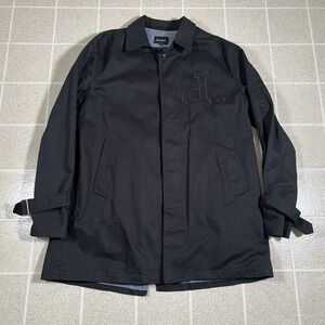 Diamond Supply Co Long Coat Chore Coat Barn Jacket Black Skater Skateboard Sz L
